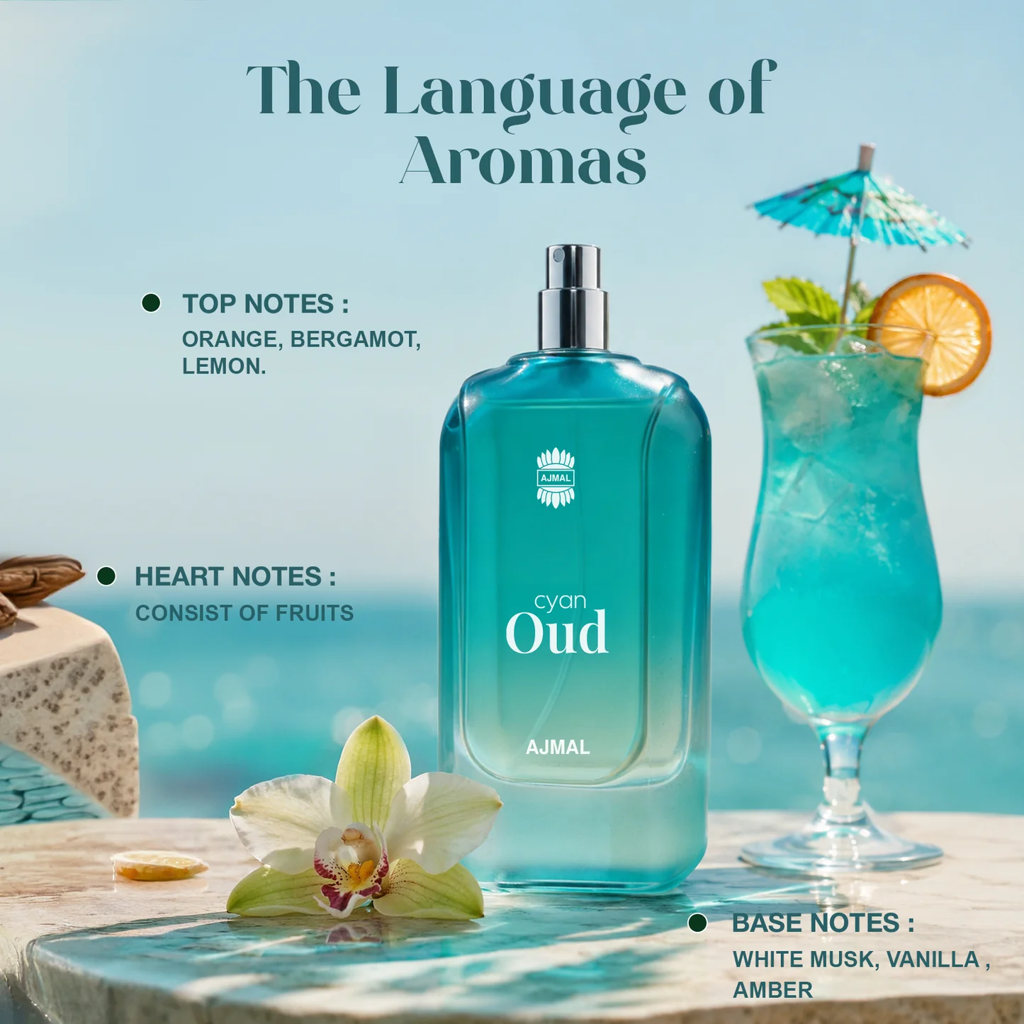 Cyan Oud Perfume 100 ML for Men and Women - Image 2